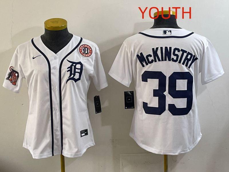 Youth Detroit Tigers #39 Mckinstry White Game Nike MLB Jersey style 009->youth mlb jersey->Youth Jersey